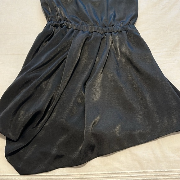 NWOT RARE StyleStalker Mini Silk Cowl Neck Romper with Open Back in Black Size S - Picture 6 of 14